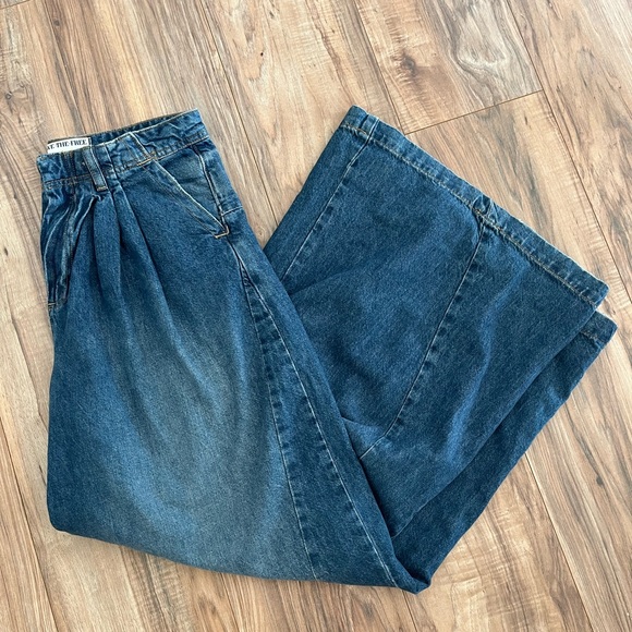Free People Equinox Denim Trousers - Picture 2 of 4